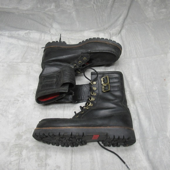 Polo Ralph Lauren Mens 9.5D Wolcott Boots BLK Leather‎ Buckle Work Combat Ranger main image 11